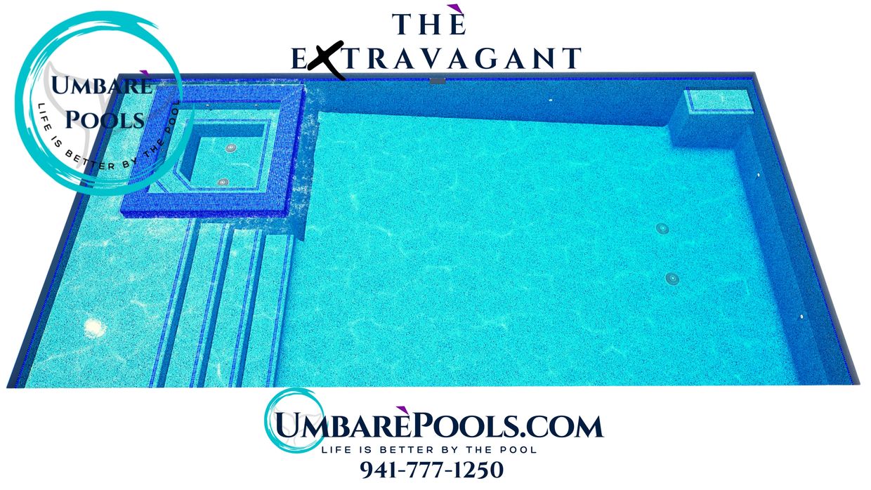 The Extravagant Pool, Spa, and Sun Shelf Combo by Umbare Pools